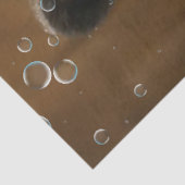 Decoupage Zwart Beer Tub Bubbels Rubber Duck Tissuepapier (Detail)