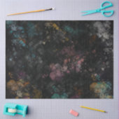 Decoupage Zwart Textured Faux Paarse, Geel, Blauwg Tissuepapier (Craft)