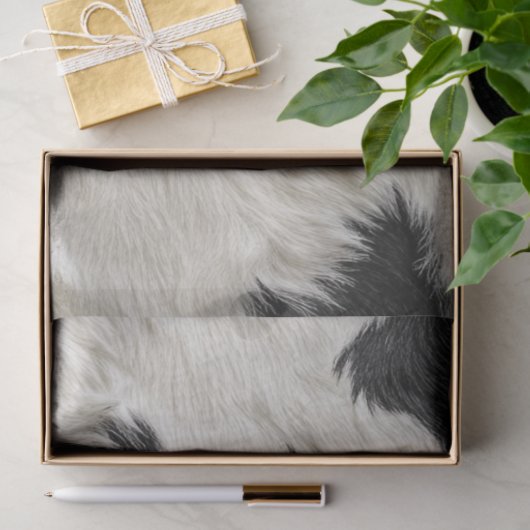 Decoupage Zwart Wit Koeienhuid Tissuepapier (Geschenk)