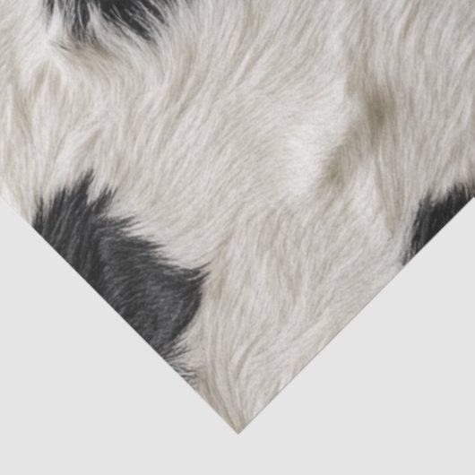 Decoupage Zwart Wit Koeienhuid Tissuepapier (Detail)