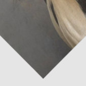 Decoupage Zwart Wit Paard Gypsy Vanner Long Mane Tissuepapier (Detail)