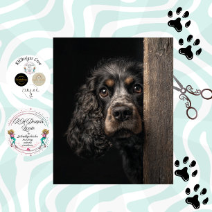 Decoupage Zwarte Bruine Cocker Spaniel Sadie Tissuepapier