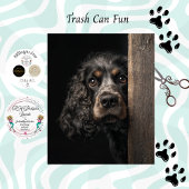 Decoupage Zwarte Bruine Cocker Spaniel Sadie Tissuepapier