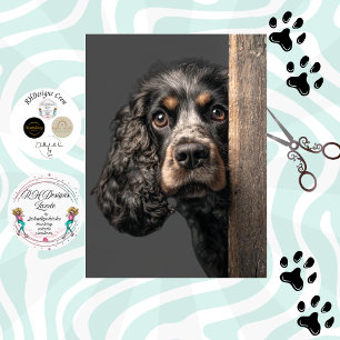 Decoupage Zwarte Bruine Cocker Spaniel Sadie Tissuepapier