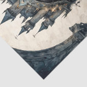 Decoupage - Zwarte Kasteelkoningin - Tissuepapier (Detail)