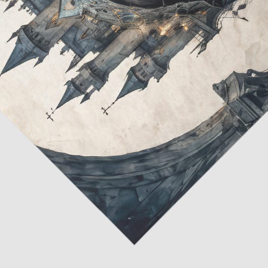 Decoupage - Zwarte Kasteelkoningin - Tissuepapier (Detail)