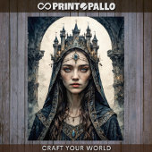 Decoupage - Zwarte Kasteelkoningin - Tissuepapier