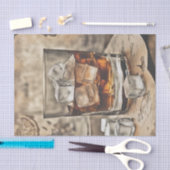 Decoupagepapier met een glas bourbonwhiskey tissuepapier (Craft)