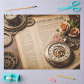 Decoupagepapier, SteamFunk Clock 1 Tissuepapier (Craft)