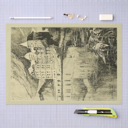  DECOUPAGINA FRENCH CASTLE COUNTRYSIDE TISSUEPAPIER (Craft)