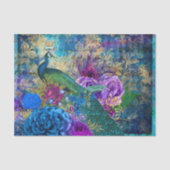 DECOUPAGINA PEACOCK FLORAL COLLAGE TISSUEPAPIER (Voorkant)