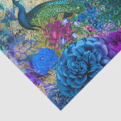 DECOUPAGINA PEACOCK FLORAL COLLAGE TISSUEPAPIER (Detail)