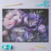 Decoupge Vibrant Digital Vibrant Peony Paarse Roze Tissuepapier (Craft)