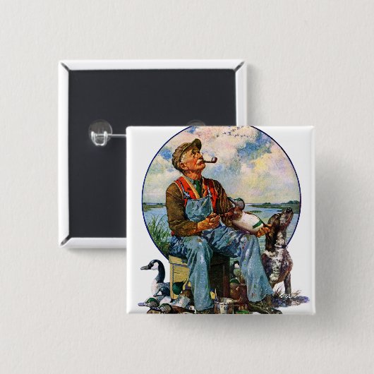 Decoys Vierkante Button 5,1 Cm (Voorkant /achterkant)