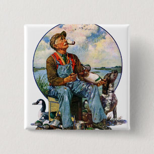 Decoys Vierkante Button 5,1 Cm