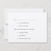 Decozwarte lijst bruiloft RSVP-responsbehuizing RSVP Kaartje (Achterkant)