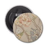 Decratief Organza Chintz Floral Design Button Flesopener (Voorkant)