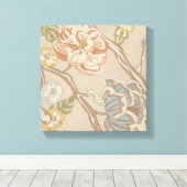Decratief Organza Chintz Floral Design Canvas Afdruk (Insitu (Houten vloer))