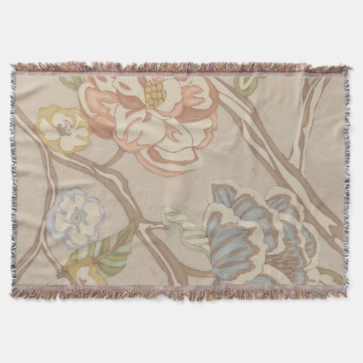 Decratief Organza Chintz Floral Design Deken (Voorkant)