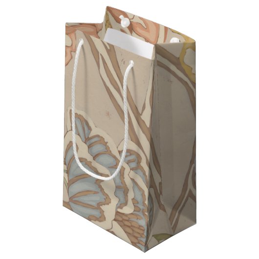 Decratief Organza Chintz Floral Design Klein Cadeauzakje (Voorkant Gekanteld)