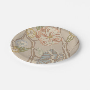 Decratief Organza Chintz Floral Design Papieren Bordje