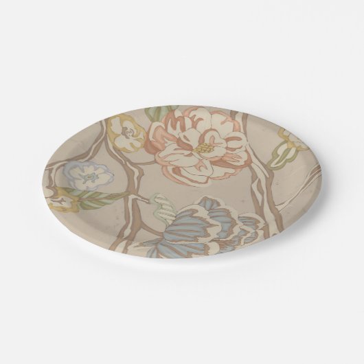 Decratief Organza Chintz Floral Design Papieren Bordje (Gekanteld)