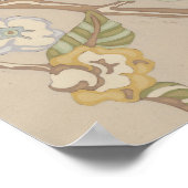 Decratief Organza Chintz Floral Design Poster (Hoek)