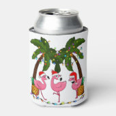 Decreet de palms merry flamingo kerstsanta t.pn blikjeskoeler (Blikje Voorkant)