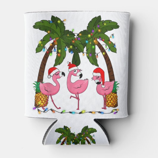 Decreet de palms merry flamingo kerstsanta t.pn blikjeskoeler (Voorkant)