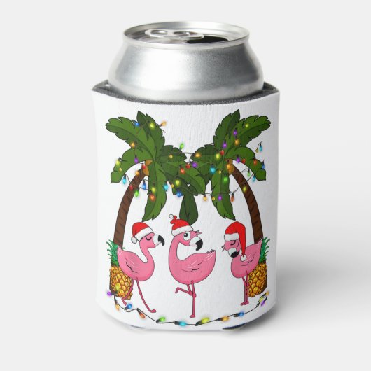 Decreet de palms merry flamingo kerstsanta t.pn blikjeskoeler (Blikje Achterkant)