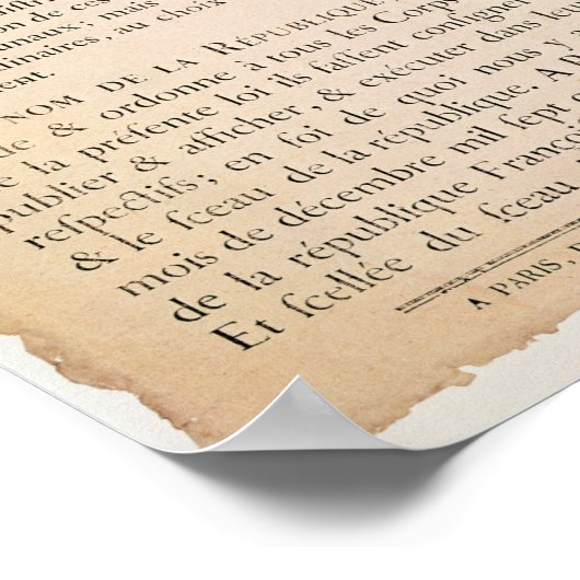 Decreet van de Nationale Conventie Poster (Hoek)