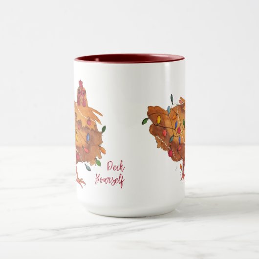 Decreet Yourself Chicken Holiday Mok (Midden)