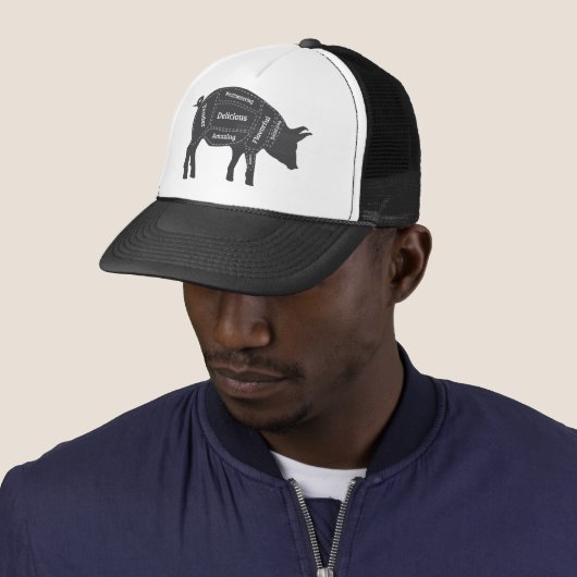 Decriptive Pig Primal Map Trucker Pet (In situ)