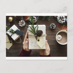 Decroterende kerstbox feestdagenkaart