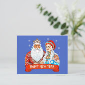 Ded Moroz en Snow Maiden Briefkaart (Staand voorkant)
