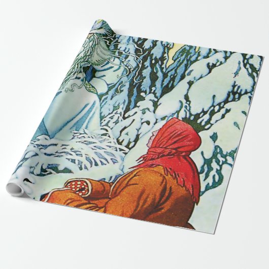 "Ded Moroz" of "Father Frost" by Ivan Bilibin Cadeaupapier (Uitgerold)