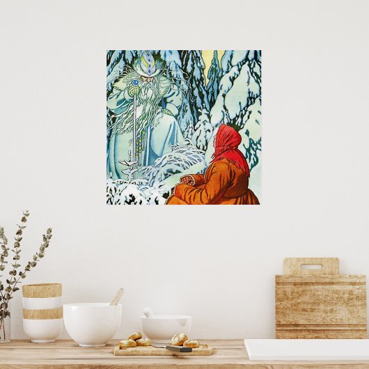 “Ded Moroz” or “Father Frost” by Ivan Bilibin Poster (Keuken)