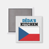 Deda's keuken met vlag van Tsjechië Magneet (Voorkant / Achterkant)