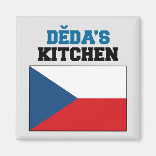 Deda's keuken met vlag van Tsjechië Magneet