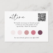 Dedendaagse QR Code Weddenschap ATTIRE voor script Informatiekaartje (Voorkant)