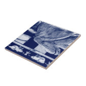 Dedham Blauw Wit Konijnenkonijn Muurschildering Te Tegeltje (Zijkant)