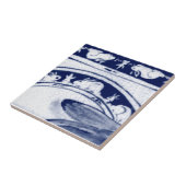 Dedham Blauw Wit Konijnenkonijnenmuurschildering T Tegeltje (Zijkant)