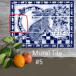 Dedham Blauw Wit Konijnenkonijnenmuurschildering T Tegeltje<br><div class="desc">Dit is Tegel # 5 van een 12 tegels keramische tegel muurschildering, met een schattig konijntje en een vaas vol madeliefjes. Donkerblauwe en witte tinten zijn geaccentueerd met een gekraakt glazuur. Bunnies en wortels grenzen aan het ontwerp. Geïnspireerd door antiek Dedham aardewerk, Delfts porselein en oosterse chinoiserie motieven en kleuren....</div>