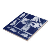 Dedham Blauw Wit Konijnenkonijnenmuurschildering T Tegeltje (Zijkant)