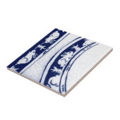 Dedham Blauw Wit Konijnenkonijnenmuurschildering T Tegeltje (Zijkant)