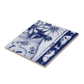 Dedham Blauw Wit Konijnenkonijnenmuurschildering T Tegeltje (Zijkant)