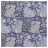 Dedham Blue en White Rabbit Ceramic Tile Fabric Ar Stof (Close Up)