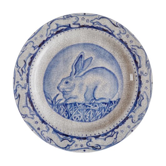 "Dedham Blue" en White Rabbit Design Cutting Board Snijplank (Voorkant)