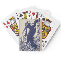 Dedham Blue Rabbit, blauw en wit design