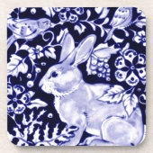 Dedham Blue Rabbit, Classic Blue & White Design Bier Onderzetter (Voorkant)